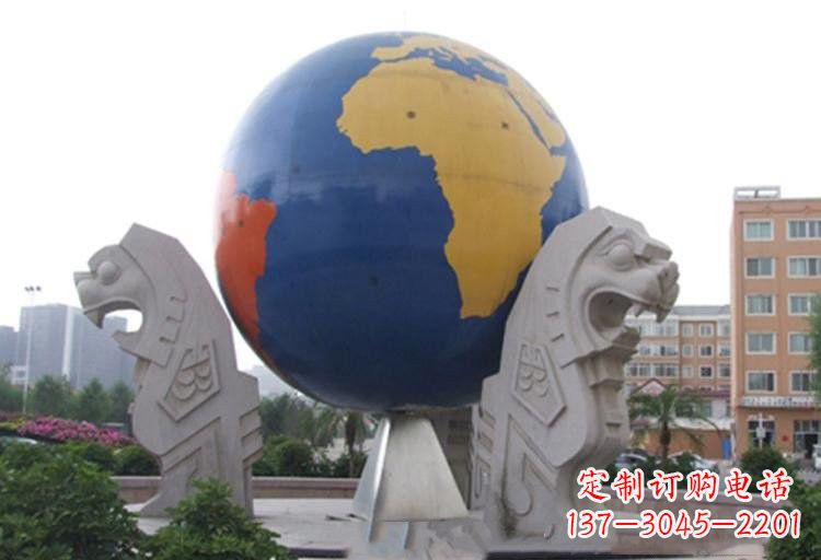 长沙不锈钢城市彩色地球雕塑让世界变得更美
