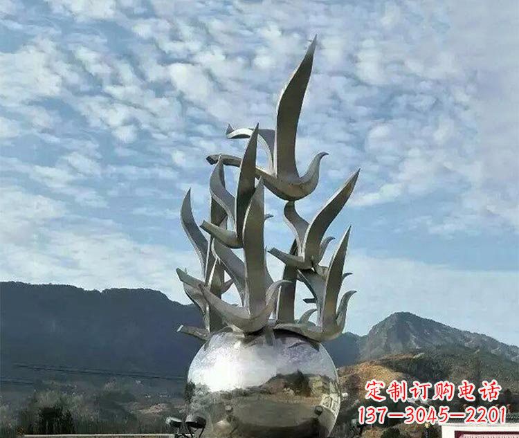 长沙不锈钢地球雕塑为和平呼唤