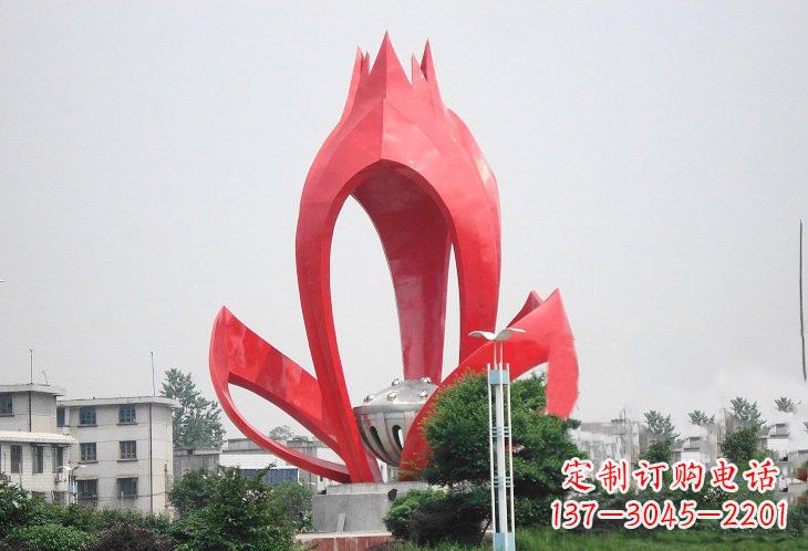 长沙不锈钢莲蓬雕塑——艺术的缩影