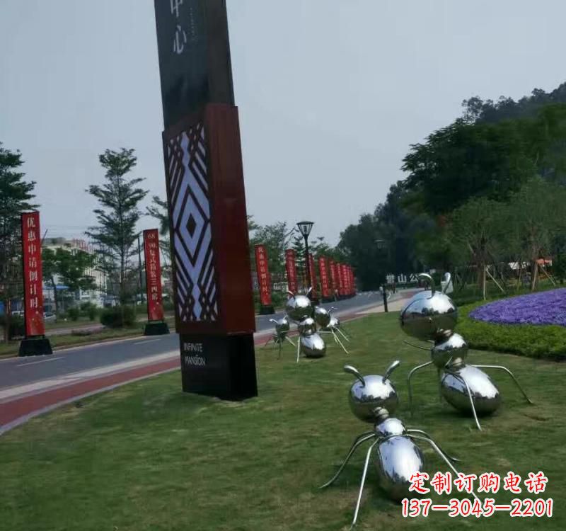 长沙不锈钢蚂蚁雕塑精美的艺术精品