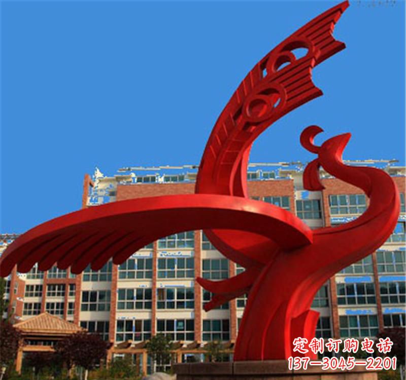 长沙不锈钢凤凰雕塑——展示城市文化之美