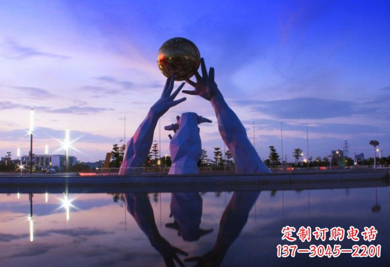 长沙不锈钢城市的地球雕塑