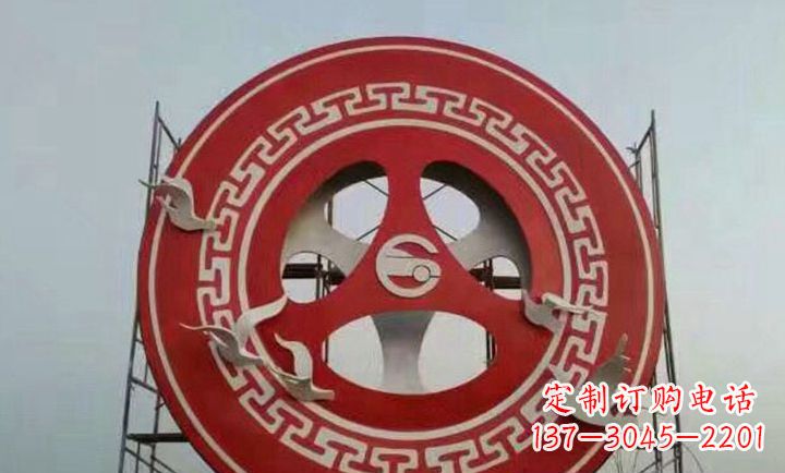 长沙不锈钢齿轮雕塑象征着时代进步