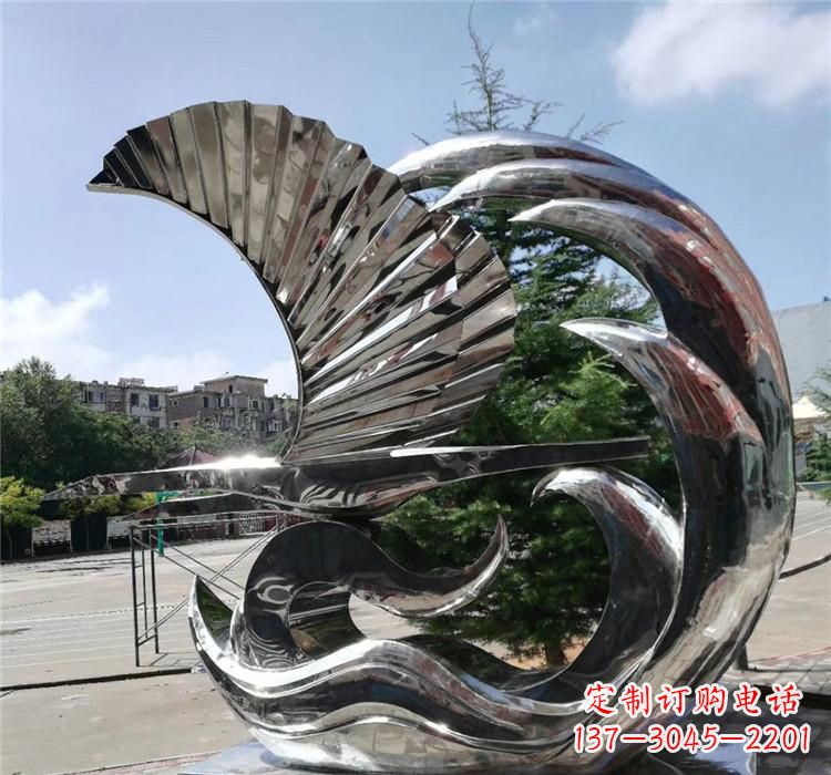 长沙不锈钢翅膀雕塑艺术之羽