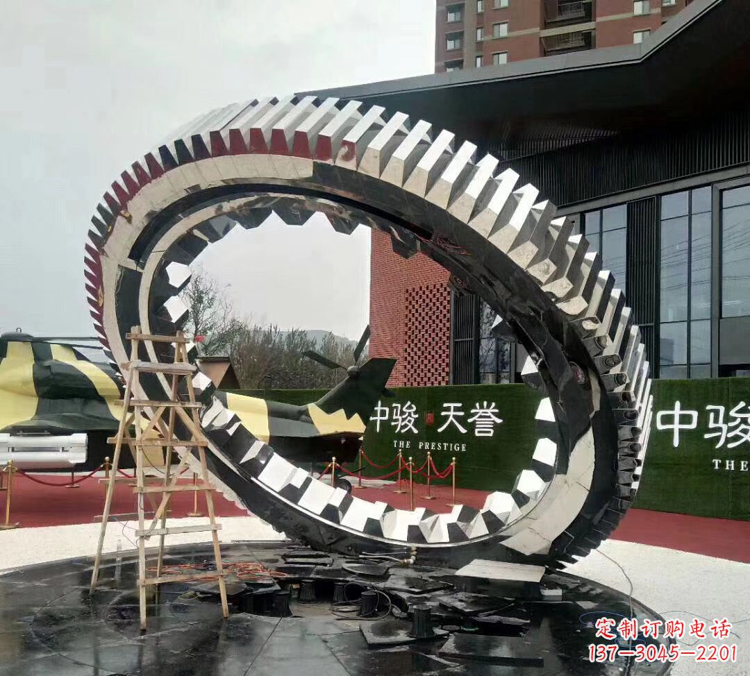 长沙不锈钢齿轮雕塑以科技艺术的形式演绎动力
