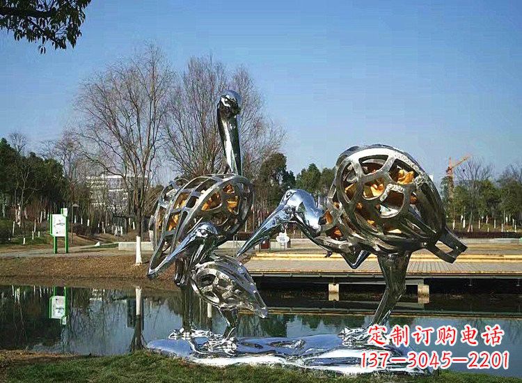 长沙精美非凡的不锈钢丹顶鹤雕塑