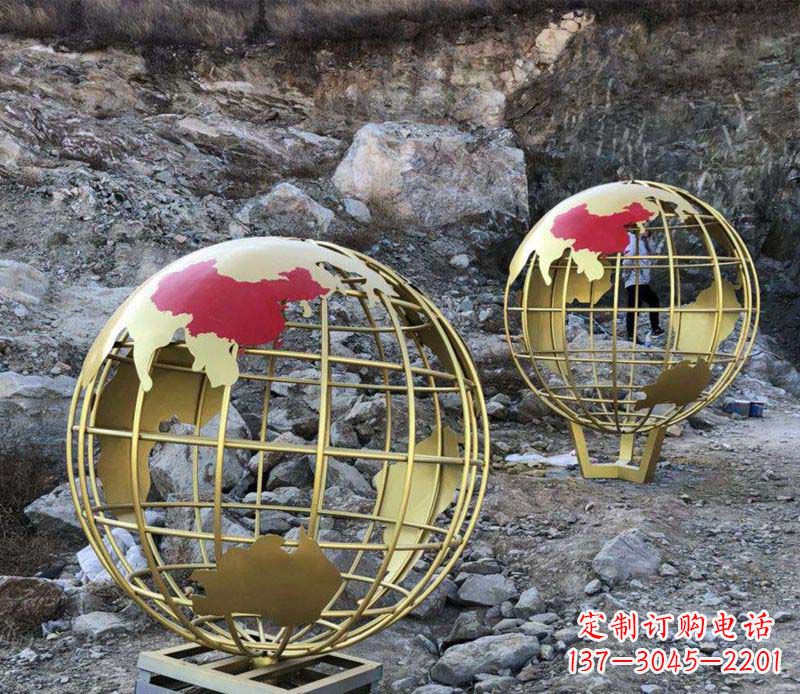 长沙不锈钢制作的地球雕塑