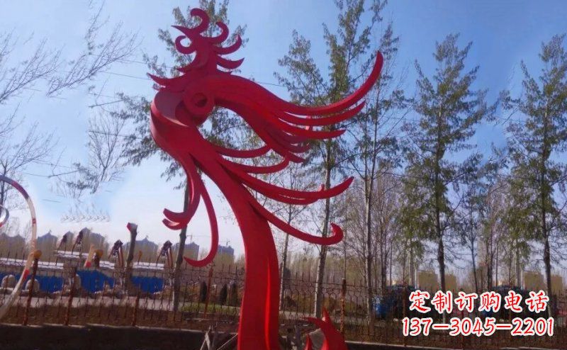 长沙不锈钢凤凰雕塑——象征着美丽与力量