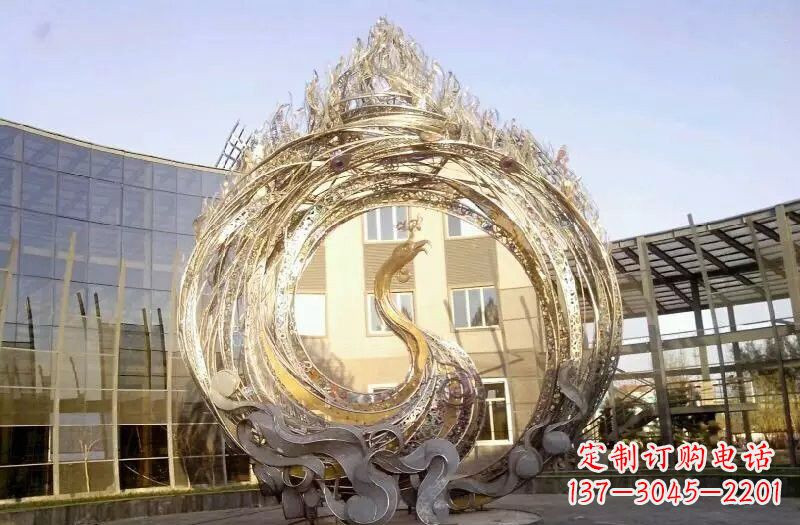 长沙不锈钢凤凰涅槃雕塑