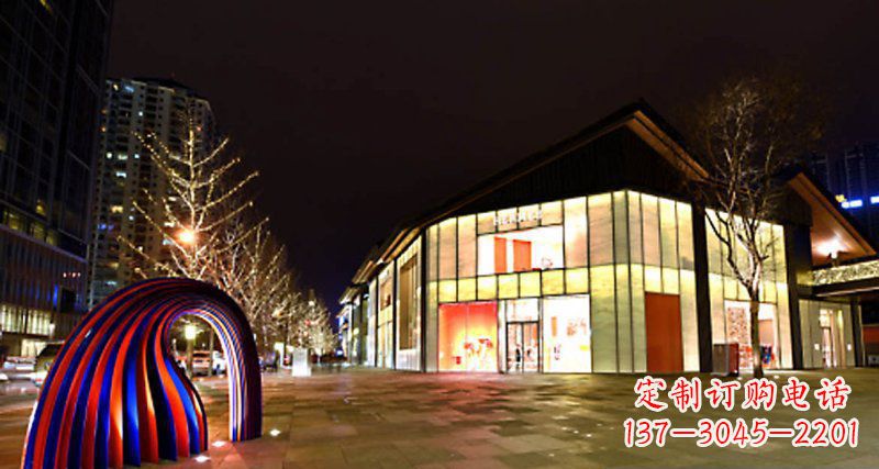 长沙不锈钢拱门雕塑——点缀街边景观