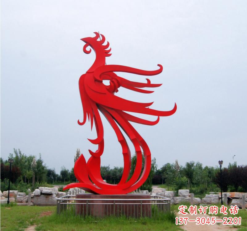 长沙不锈钢凤凰雕塑绚丽多彩的艺术之美