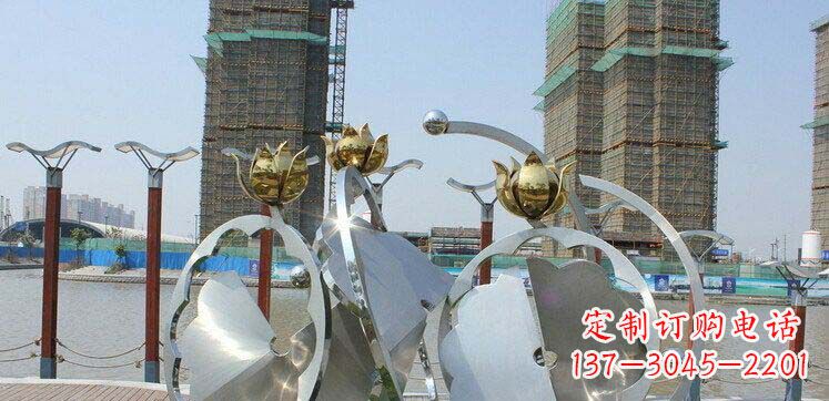 长沙不锈钢荷叶雕塑——缔造经典之美
