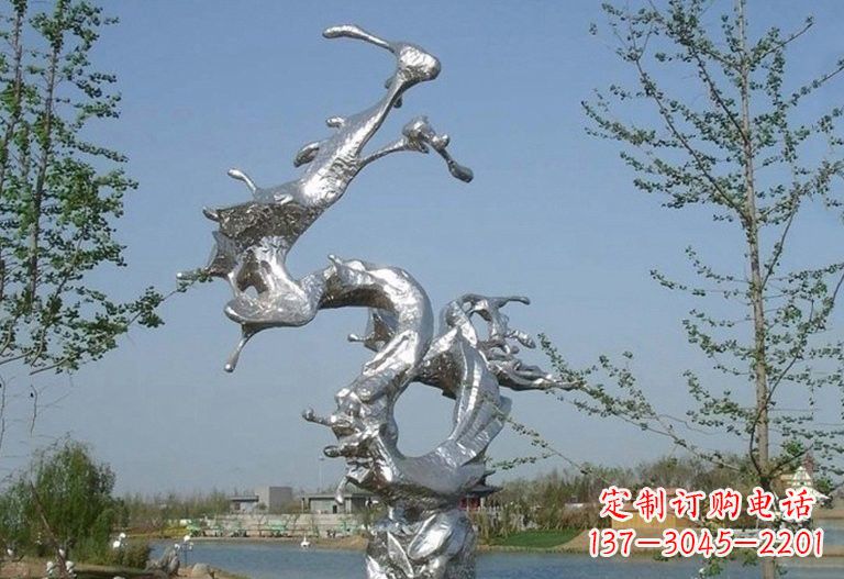 长沙不锈钢蛟龙出海雕塑