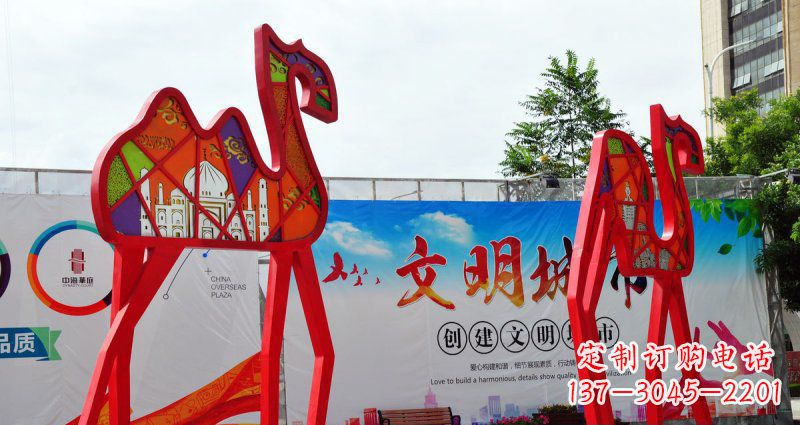 长沙不锈钢骆驼雕塑