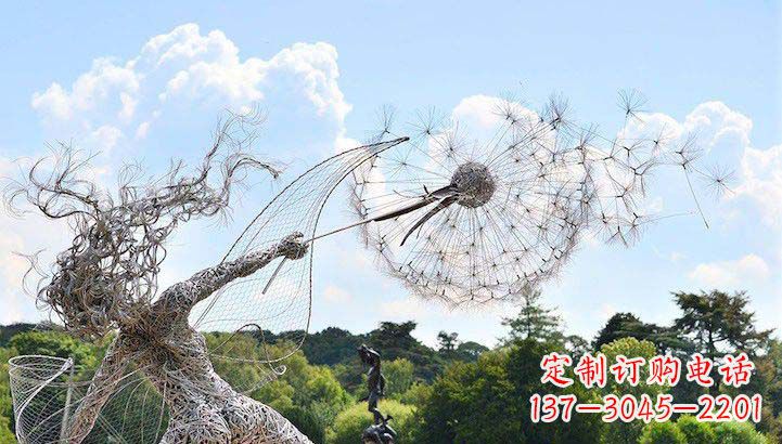 长沙不锈钢蒲公英雕塑