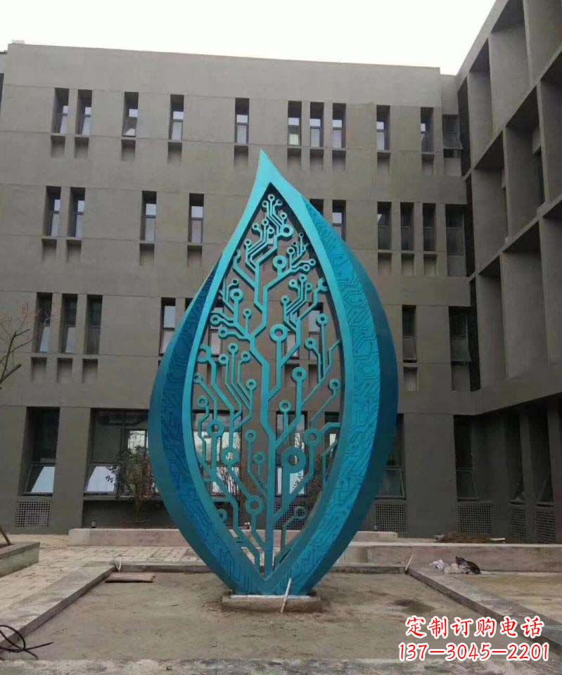 长沙不锈钢树叶雕塑精美的艺术品