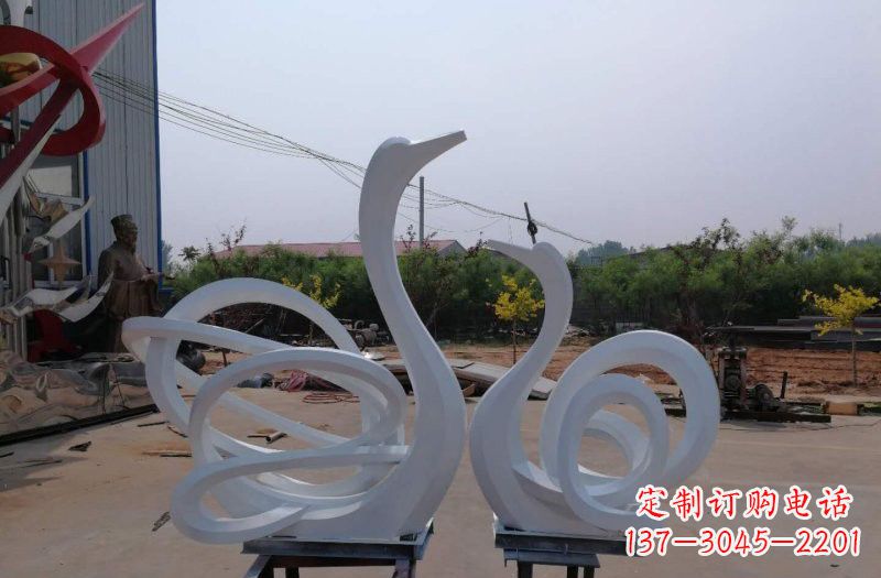 长沙精美不锈钢天鹅雕塑