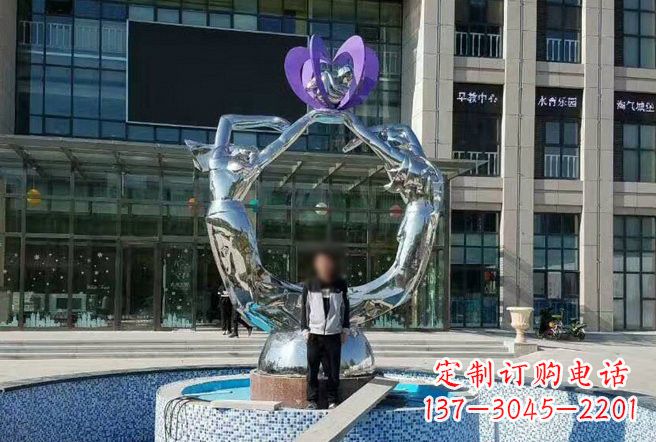 长沙不锈钢抽象女孩雕塑