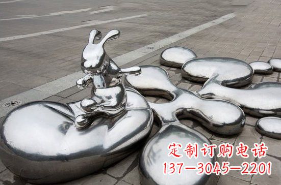 长沙不锈钢兔子雕塑