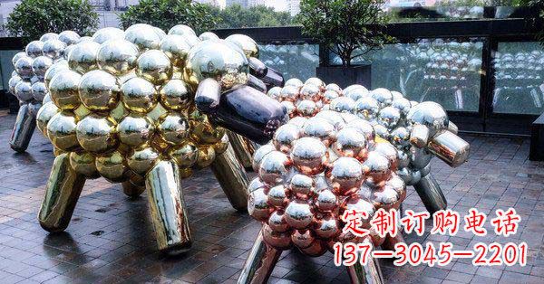 长沙不锈钢羊雕塑艺术与美感相结合