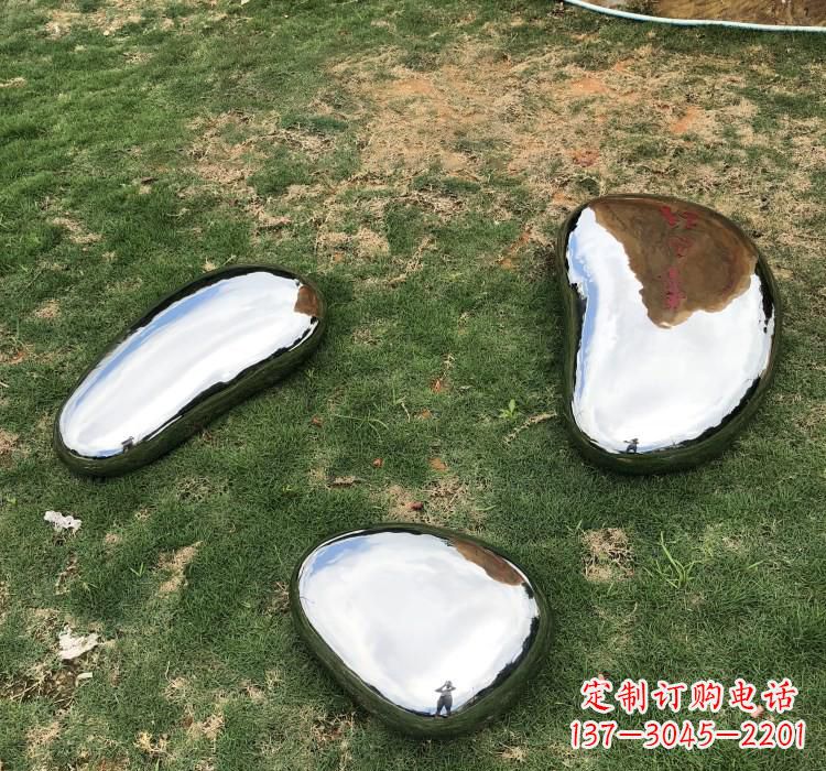 长沙不锈钢抽象艺术鹅卵石雕塑