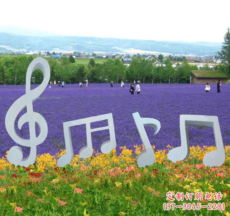 长沙精美不锈钢音符雕塑