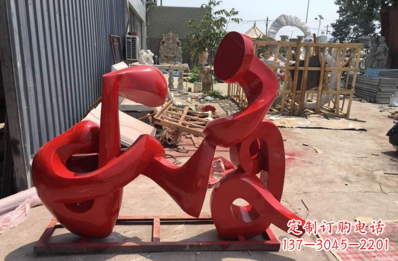 长沙不锈钢音符雕塑传递美丽的音乐