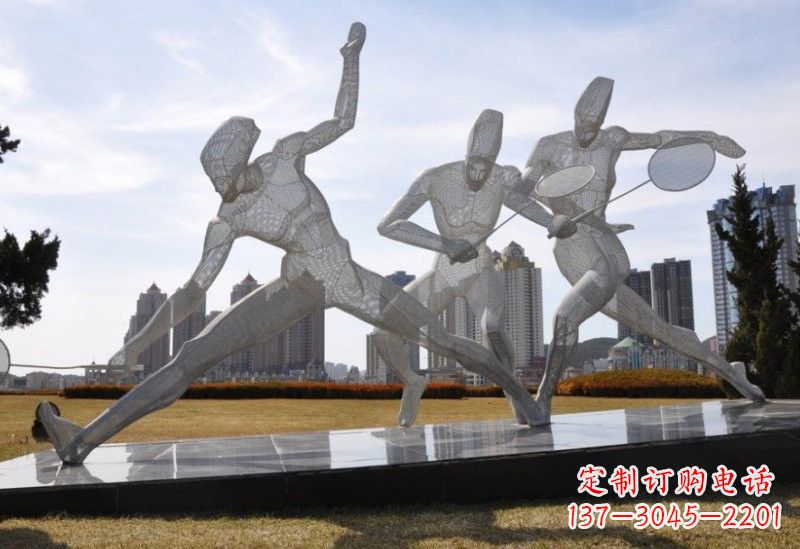 长沙精致的不锈钢羽毛球雕塑