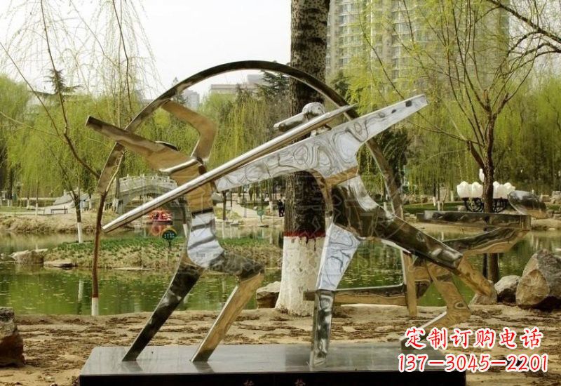 长沙不锈钢运动员雕塑