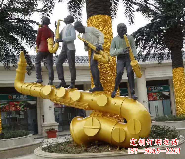 长沙不锈钢萨克斯雕塑精美绝伦