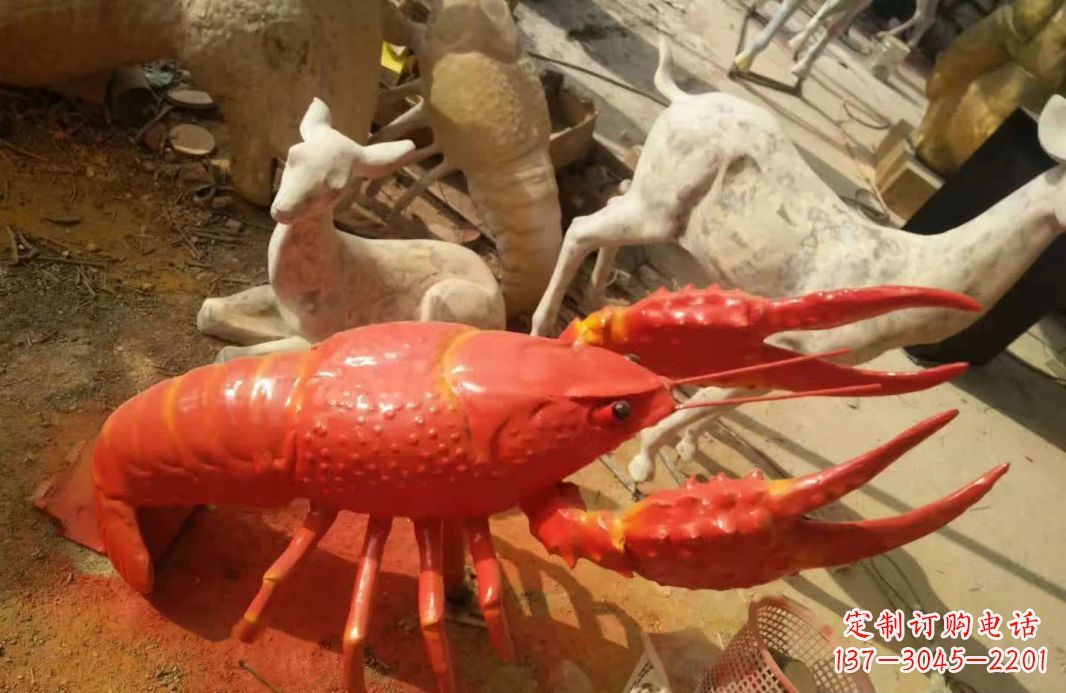长沙不锈钢大龙虾雕塑象征着力量与美丽