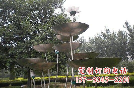 长沙不锈钢大型荷叶雕塑