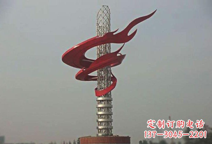 长沙不锈钢大型火炬雕塑