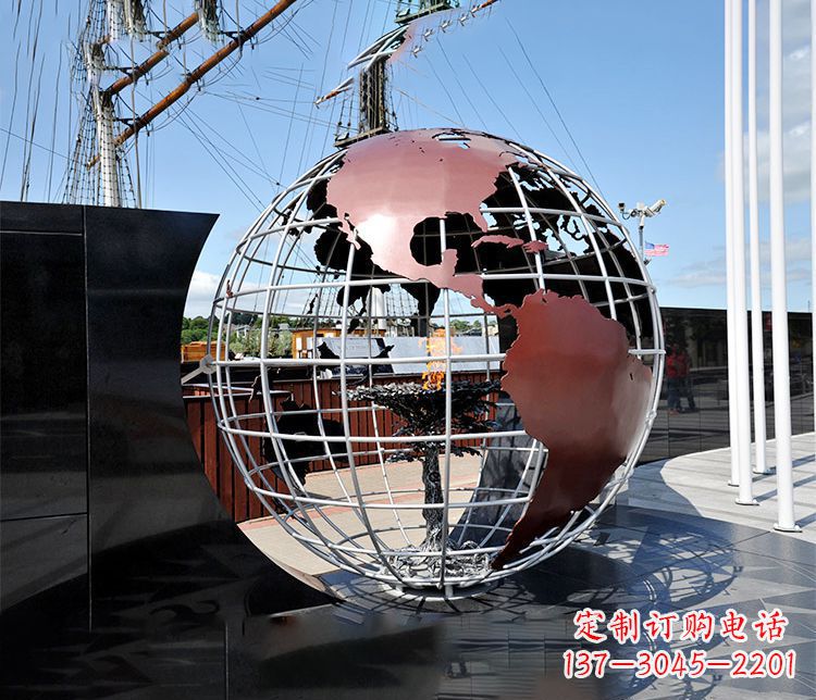 长沙不锈钢大型地球仪雕塑精美纳米艺术