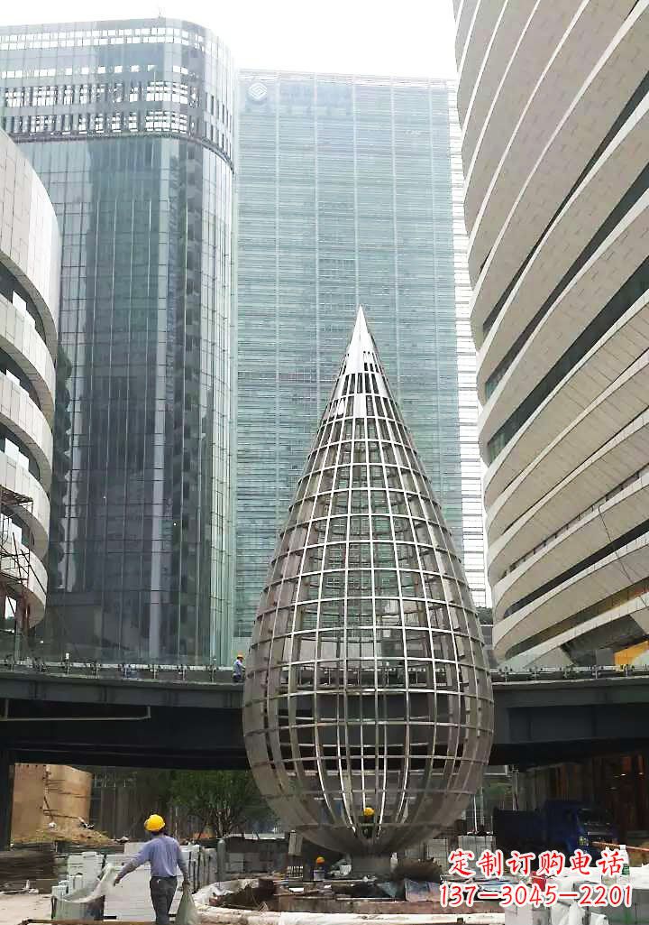 长沙不锈钢大型水滴城市景观雕塑