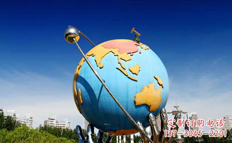 长沙不锈钢地球仪雕塑精致的艺术之作