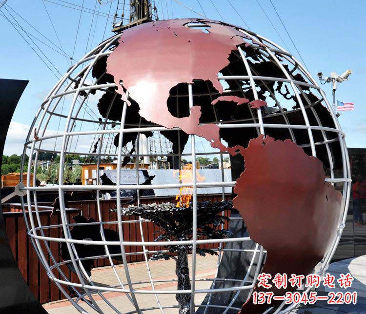 长沙不锈钢地球仪雕塑精美的艺术品