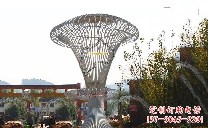 长沙城市景观的艺术礼物——不锈钢地图雕塑