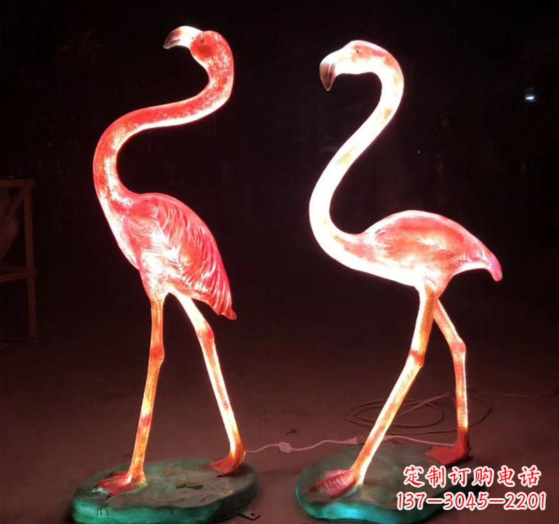长沙不锈钢火烈鸟绚丽多彩的艺术品