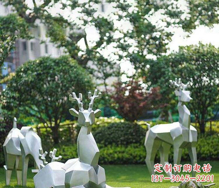 长沙不锈钢动物鹿雕塑艺术与自然的完美结合