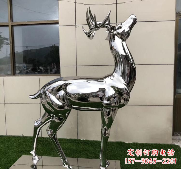 长沙不锈钢动物梅花鹿雕塑美观耐用