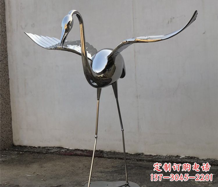 长沙不锈钢锻造的丹顶鹤雕塑