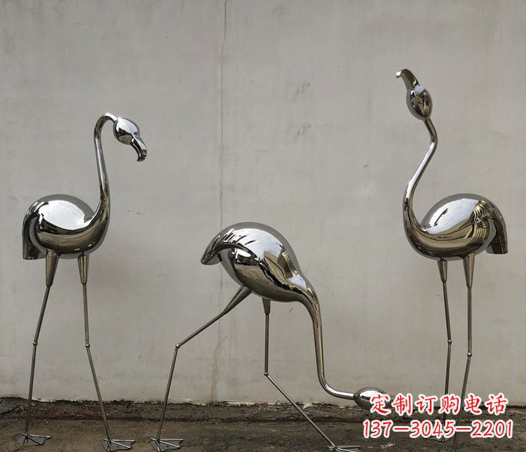 长沙不锈钢锻造的火烈鸟雕塑