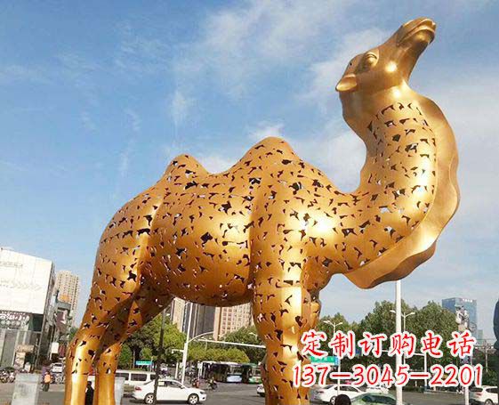 长沙不锈钢锻造骆驼雕塑