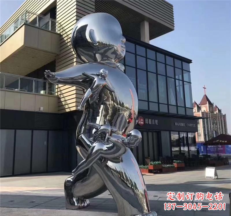 长沙不锈钢儿童雕塑精致的艺术之作