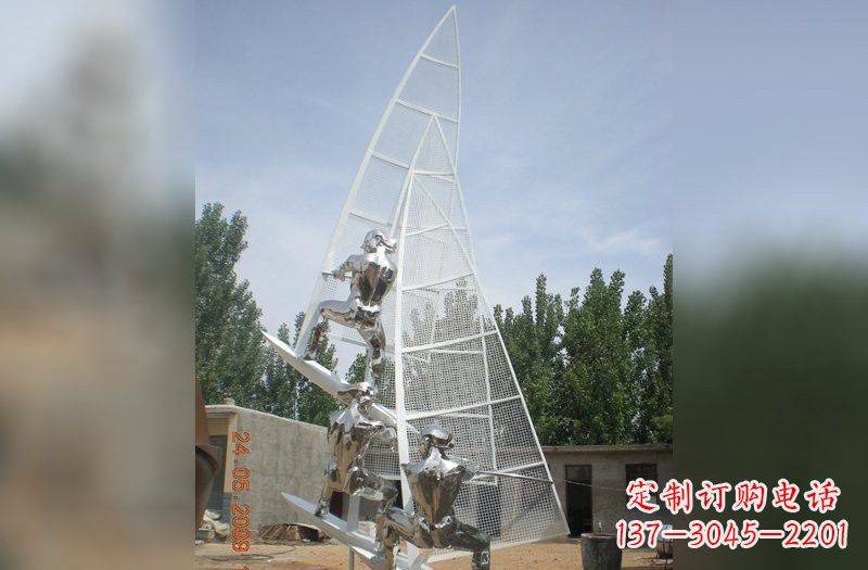 长沙不锈钢帆船雕塑精美的艺术品