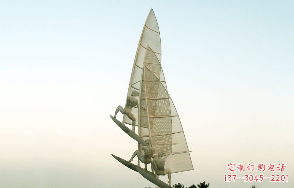 长沙精美的不锈钢帆船雕塑