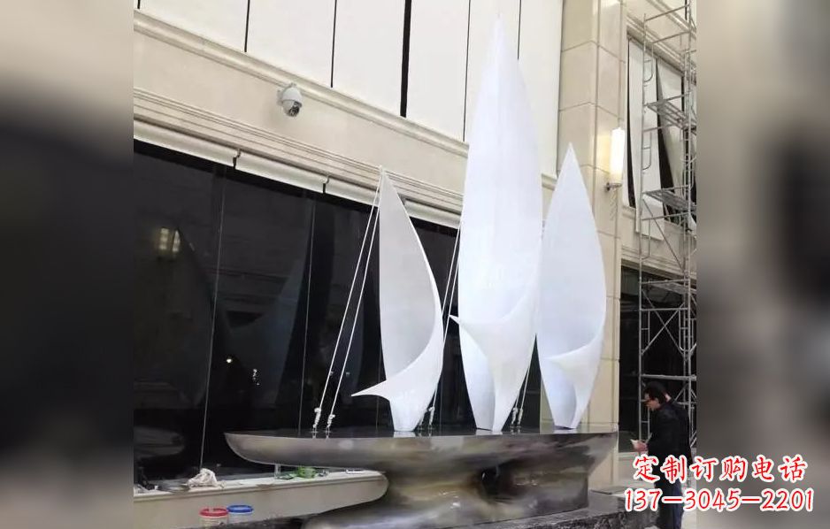 长沙不锈钢帆船海洋迷人的雕塑