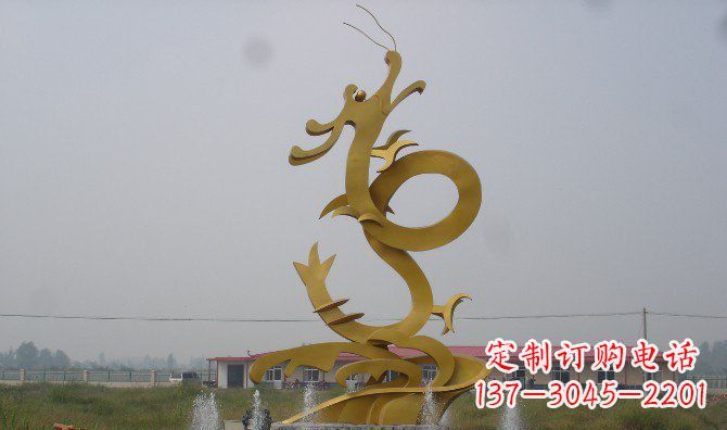 长沙不锈钢飞龙雕塑精美传承中华文化