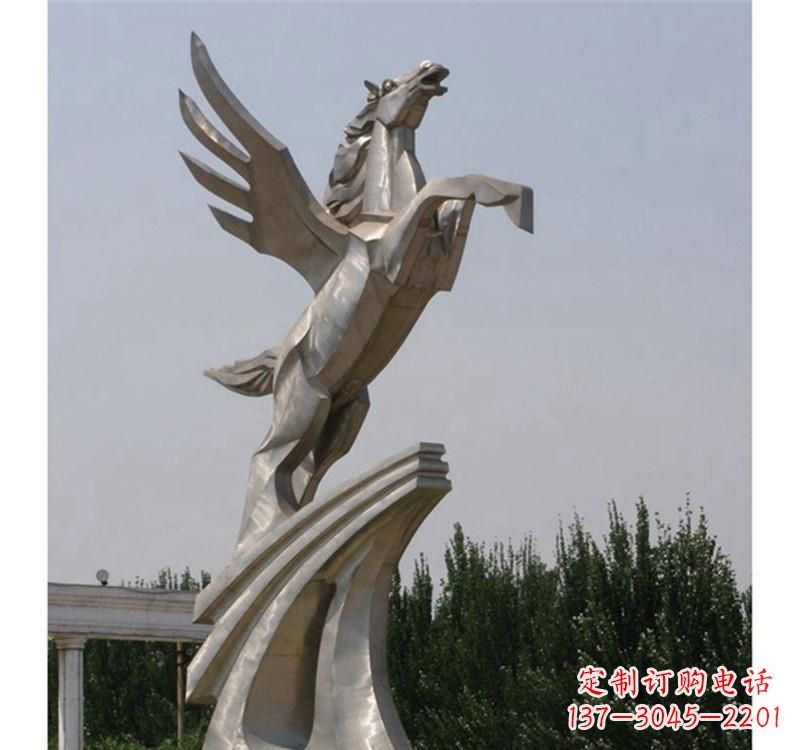 长沙不锈钢飞马雕塑精美雕塑艺术